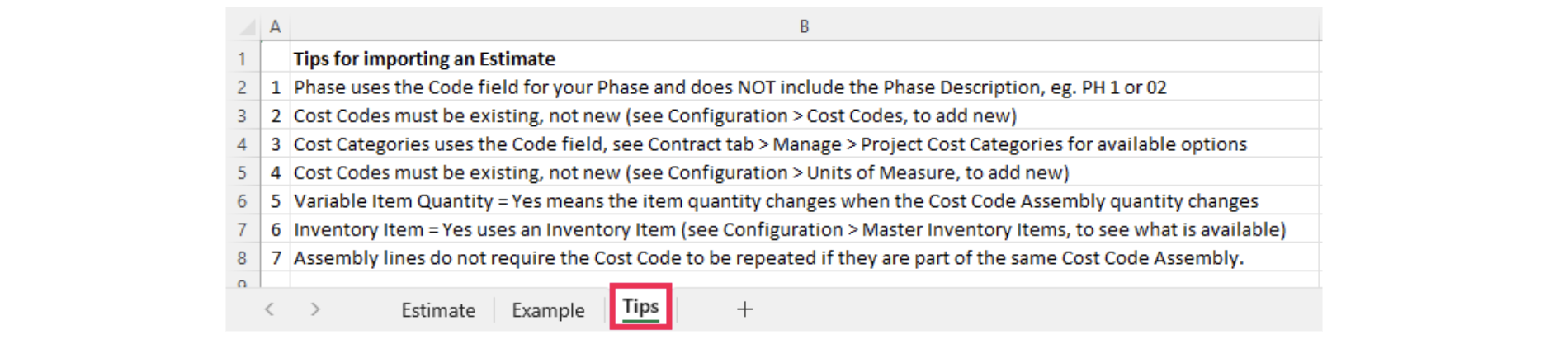 RedTeam Flex tips for importing an estimate